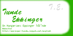tunde eppinger business card